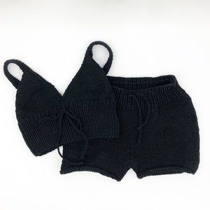 PIMA DOLL knit 2 piece set black